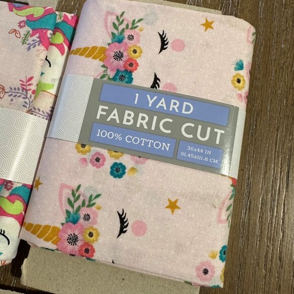 NEW Pink Unicorn Cotton Fabric 3yds - Picture 5 of 7